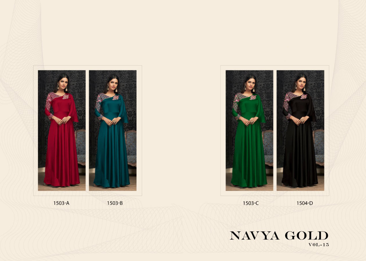 Navya Gold Vol-15 Vardan Designer Georgette Gowns Navya Gold Vol-15 Vardan Designer Georgette Gowns